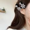 Outono e inverno flash diamante floco de neve clipe lateral duckbill clipe coreano lateral franja quebrado hairpin de alta qualidade hairpin cocar de Natal