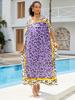 Blusa de praia algodão posicionamento estampa halo vestido de férias protetor solar maiô blusa externa A039