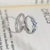 Anillos de Pareja Nomeolvides, Diseño Floral Texturizado Simple y de Alta Gama, Anillos de Flor de Resina Creativos de Moda y Versátiles
