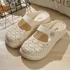 Zuecos de Suela Gruesa Calados con Punta Cerrada, Zapatos Caseros sin Cordones, Pantuflas de Verano Transpirables para Mujer, Antideslizantes para Uso Diario Casual