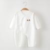 Ropa para recién nacido, Monos sin hueso para bebé, Mamelucos de verano de manga larga de algodón puro, Pijamas delgados para bebés varones y niñas