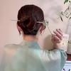 Estilo chinês de alta qualidade puro Novo hairpin orquídea hairpin Super fada passo agitar borla placa hairpin estilo antigo hanfu acessórios para o cabelo