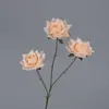 Flor Artificial Rosa Rizada de 3 Cabezas para Esquina Flor Decorativa para el Hogar Flor Guía para Boda Flor para Techo de Salón de Bodas Material