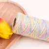 Nueva Cuerda de Cáñamo Teñida por Sección de 2 mm x 50 m, Gradiente Colorido, Hecha a Mano para DIY, Tejida, Cuerda para Etiqueta Colorida, Lanyard, Empaque de Caja de Regalo