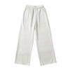 Pantalones deportivos de pierna ancha adelgazantes de tiro bajo de dos piezas falsas perezosas con costuras de encaje para mujer, pantalones de verano sueltos de pierna recta