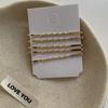 Pasador de Metal Estilo Coreano Sencillo para Niñas Pin de un Carácter Pin para Flequillo Lateral Ondulado Accesorios para el Cabello Pin para Mechones Sueltos para Mujeres