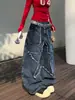 Jeans Rasgados Retro Desgastados Estilo Páramo para Mujer en Otoño Diseño Americano Pantalones Rectos de Pierna Ancha Sueltos y Caídos