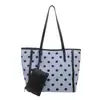Bolsa tote grande para o dia a dia, elegante e atemporal, bolsa de ombro fashion, novo design de bolinhas 2026, bolsa versátil de antebraço, moderna