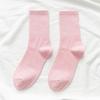 Calcetines Deportivos de Color Sólido de Moda para Mujer para Primavera y Otoño, Calcetines Finos de Tubo Medio Estilo Coreano Fluorescentes, Calcetines de Algodón Negros Versátiles Hip-Hop Callejero para Mujer