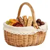 En Stock Canasta de Picnic Tejida a Mano de Sauce Bolsa de Almacenamiento Bolsa de Regalo para Exportación Canasta de Almacenamiento para Vino y Dulces