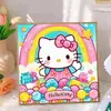 Pintura de Diamantes para Niños Kuromi Hecho a Mano DIY Pintura de Pegatinas de Diamantes Sanrio Pintura de Diamantes con Diamantes Completos 5D Tamaño Pequeño