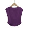 Deseo Puro 2025 Verano Nuevo Top de Manga Corta con Cuello Grande Plisado que Revela el Busto Curvado Corto Cintura Alta Pequeña Camiseta con Cuello en V