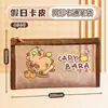 Estojo de Lápis de Malha Capivara Desenho Animado Alto Valor Estilo Ins Grande Capacidade Nicho Estudante Transparente Estojo de Lápis para Papelaria