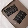 Pinza Negra Mate Minimalista Bb para Cabello Pinza Lateral Accesorio para el Cabello Pinza para Flequillo Pasador Pinza Cuadrada para Cabello Pinza Lateral Pinza