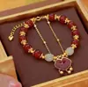Pulsera de la Fortuna de Cacahuete de Moda Popular para Mujer, Nueva Pulsera Personalizada de Lujo de Doble Capa de Gama Alta