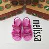 25 Años Melissa Zapatos para Niños Zapatos de Gelatina Melissa Sandalias de una Sola Tira Velcro Playa Zapatos Aromáticos Zapatos para Niños