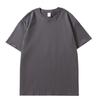 230g Algodón Puro Cuello Redondo Hombro Caído Manga Corta Verano Nueva Moda Holgada Casual Color Sólido Venta al por Mayor de Fábrica Camiseta para Hombre
