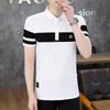 Camiseta de manga corta de verano para hombre, nueva camiseta de moda coreana para hombre, camiseta de manga corta con solapa, venta al por mayor, we24038
