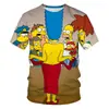 2026 Transfronterizo Europeo y Americano Dibujos Animados Anime Impresión Digital 3D Creativo Divertido Camiseta de Manga Corta con Cuello Redondo para Hombre Venta al por Mayor