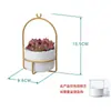 Soporte de Flores de Hierro Forjado Estilo Europeo, Tipo de Pie para Balcón o Colgante, Montaje en Sala de Estar, Estante Sencillo Moderno para Macetas, Grandes Ofertas