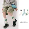 1512 Calcetines Infantiles al por Mayor 25 Primavera Estilo Coreano Rayas de Letras Calcetines para Bebé de Media Pantorrilla Deportivos Sin Costuras de Algodón Calcetines para Niños