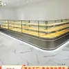 Nuevo Exhibidor de Pastelería China Acero Inoxidable Esquina Refrigerador de Pasteles Postres Palacio Durazno Galletas Ángulo Recto Mostrador