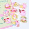 Lindos accesorios de joyería de resina de cerdito foodie, lindos DIY, caja de almacenamiento de pegamento crema, pasador para el cabello, funda para teléfono, diadema, stickers