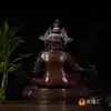 Buda Yuan Hui Nepal Hecho a Mano Tallado Decoraciones de Buda 10 Pulgadas 40 cm Cobre Amarillo Cobre Dios de la Riqueza Tíbet Bala