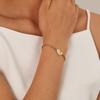 OPK Temperamento de moda europea y americana diseño de lujo ligero pulsera para mujer acero inoxidable con incrustaciones de diamantes amor nácar joyería al por mayor