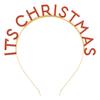 Diadema de Corona de Cristal de Aleación Personalizada Europea y Americana Accesorios para el Cabello Navidad Astas Estrellas con Diadema de Letra Diadema de Copo de Nieve