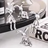 Adornos de Conejo de Orejas Largas Electrochapados Modernos Nórdicos, Lujo Ligero de Gama Alta para Coche, Sala de Estar, Decoración Moderna para el Hogar, Textiles para el Hogar