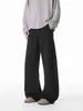 Calça de Moletom Cinza Masculina Estilo Americano Primavera Solta Perna Larga Peso Pesado Lâmina Curva Versátil Calças Casuais Masculino Feminino Caimento Calças Esportivas