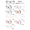 Gafas de moda de negocios Joker TR de comercio electrónico europeo y americano con montura de metal con diseño de ojo de gato simple y cómodo 9023