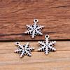12 accesorios de joyería de aleación de zinc para hacer tú mismo, abalorios navideños, todo tipo de accesorios de copos de nieve, equipaje, teléfono móvil, collar, colgante