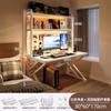 Mesa para Computadora de Escritorio Habitación Hogar Escritorio Mesa Integrada con Estantería Escritorio de Oficina Tablero Perforado Juego de Mesa y Silla para E-Sports