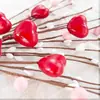 Esquejes del Día de San Valentín, ramas de bayas de amor, comercio exterior transfronterizo, decoración navideña, simulación de corazón de melocotón, fruta roja, corazón rojo, fruta rica