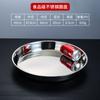 Bandeja de Vapor de Acero Inoxidable, Plato Redondo de Fondo Plano para Pasteles de Arroz, Plato para Fideos Fríos, Plato para Rollos de Arroz, Plato Hondo Engrosado, Almacenamiento, Estilo Chino