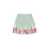 Wuli Bu Yi [Processamento Personalizado] Série Vale das Rosas Romântico para Meninas Outono Estilo Chinês Camisa com Gola Alta Colete Saia