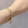 Juego de Pendientes Cadena para Clavícula Transfronteriza Collar de Perlas Sencillo de Nicho Pulsera Colgante de Trigo Joyería Juego de Tres Piezas