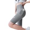 [Procesamiento Personalizado] Pantalones Populares Europeos y Americanos de 5 Puntos con Cintura Alta y Levantamiento de Glúteos Leggings de Yoga Estilo Pantalones con Bolsillo de Solapa Levantamiento de Glúteos para Gimnasio