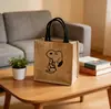 Bolsa Tote de Linho da Fábrica Original Bolsa de Trabalho Feminina Material de Algodão e Linho Grande Capacidade Bolsa de Mão