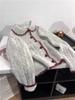 Cardigan Suéter Retrô da Moda para Mulheres Baixinhas, Tricô Solto para Outono e Inverno