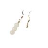 Aretes Colgantes de Jade Blanco Hetian Natural de 6 mm Diseño Original DIY con un Estilo Dinámico y Etéreo, el Color Es Rico y Translúcido