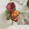 Yi Yaguo 2475 Estilo Chino y Occidental Estilo Bosque Invitado Banquete Novio y Novia Ramillete Flor de Muñeca Ramillete para Uso en Bodas