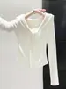 Camiseta Feminina Manga Longa Estilo Coreano Falsa Duas Peças Xale Design de Início de Outono Cintura Lateral Ajustada Emagrecedor Temperamento Top A14866