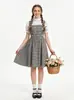 Disfraz de Halloween para Adultos El Mago de Oz Cosplay Vestido Juego de Rol Cuadros Estilo Estudiante Pastoral Atuendo de Presentación