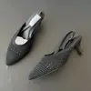 2026 Nova Moda Sapatos de Salto Alto Pontiagudos para Uso Diário com Fivela Sapatos Femininos Flyknit Atacado para o Festival da Primavera