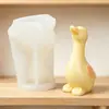 Molde de silicona 3D con forma de pato, molde de silicona para taza de yeso, molde para piedra difusora de cera de aromaterapia, molde para pieza de regalo y decorativa