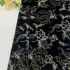 Estilo nacional tela de terciopelo con relieve floral grande Vestido chaqueta Qipao para mediana edad y personas mayores ropa tela de terciopelo estampada