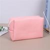 Bolsa Cosmética de Color Sólido Amazon Mini Bolsa de Almacenamiento Pu Bolsa Cosmética de Mano de Alto Valor Impermeable Bolsa de Almacenamiento en Stock